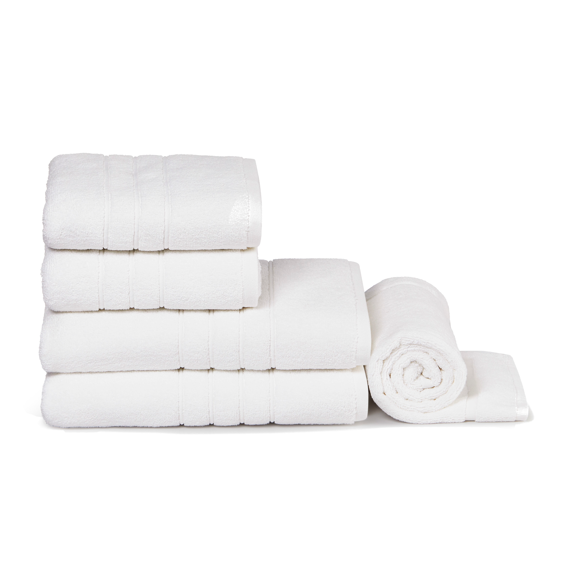 Plush Bath Towel Bundle White