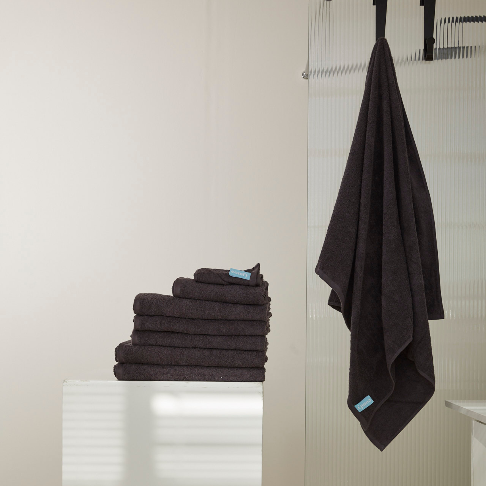 Ultra Light Bath Towel Move In Bundle Charcoal Lifestyle
